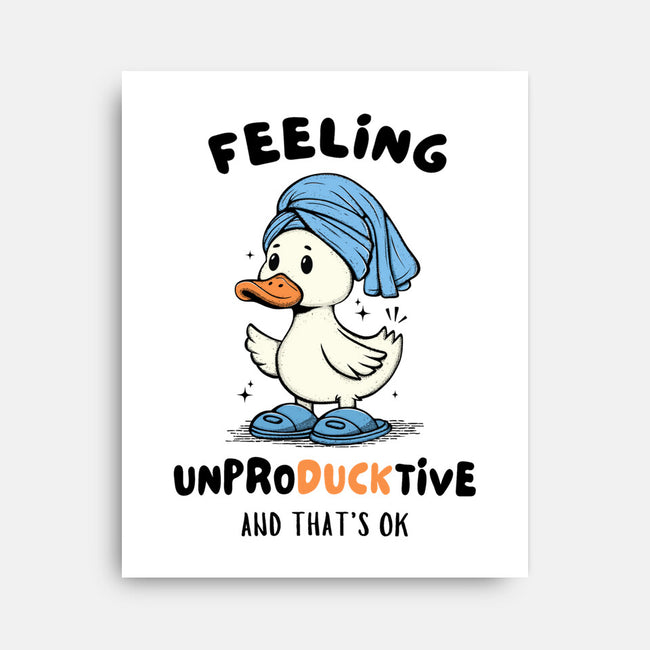 Feeling UnproDUCKtive-None-Stretched-Canvas-Trendlory