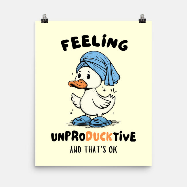 Feeling UnproDUCKtive-None-Matte-Poster-Trendlory
