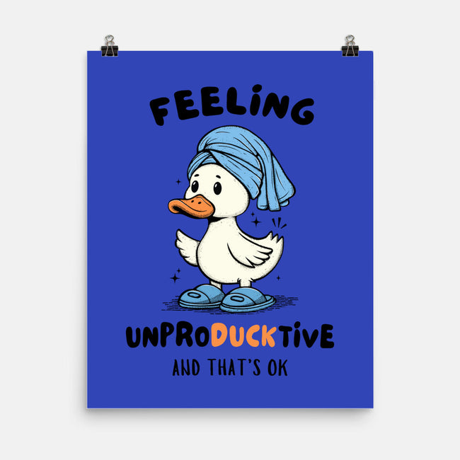 Feeling UnproDUCKtive-None-Matte-Poster-Trendlory