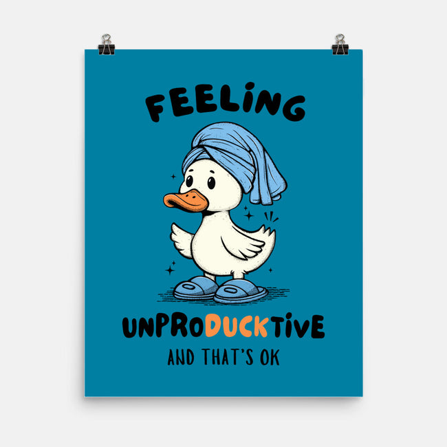 Feeling UnproDUCKtive-None-Matte-Poster-Trendlory