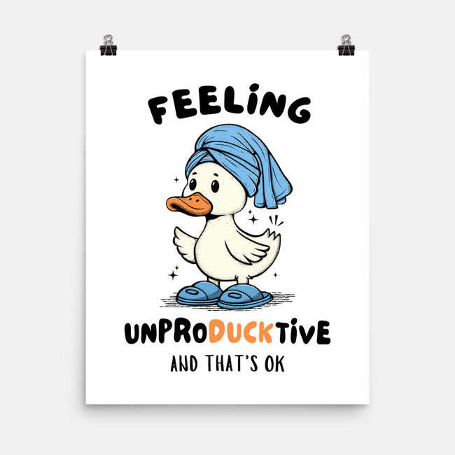 Feeling UnproDUCKtive-None-Matte-Poster-Trendlory