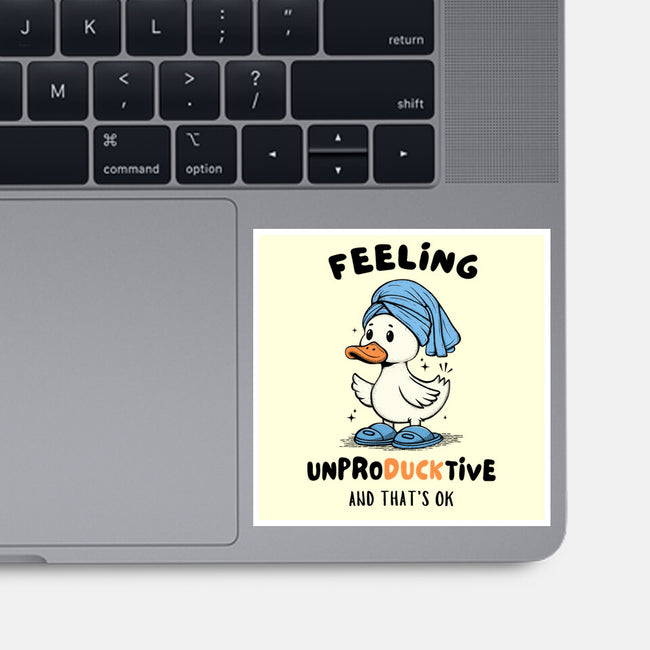 Feeling UnproDUCKtive-None-Glossy-Sticker-Trendlory
