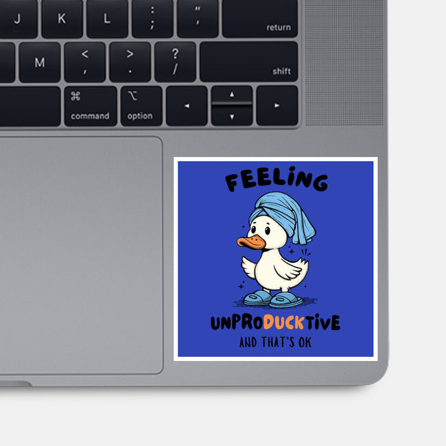 Feeling UnproDUCKtive-None-Glossy-Sticker-Trendlory