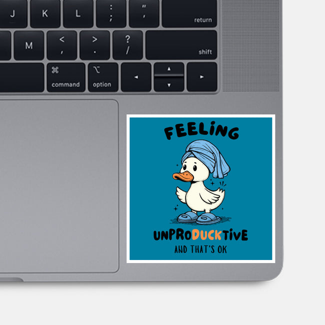 Feeling UnproDUCKtive-None-Glossy-Sticker-Trendlory