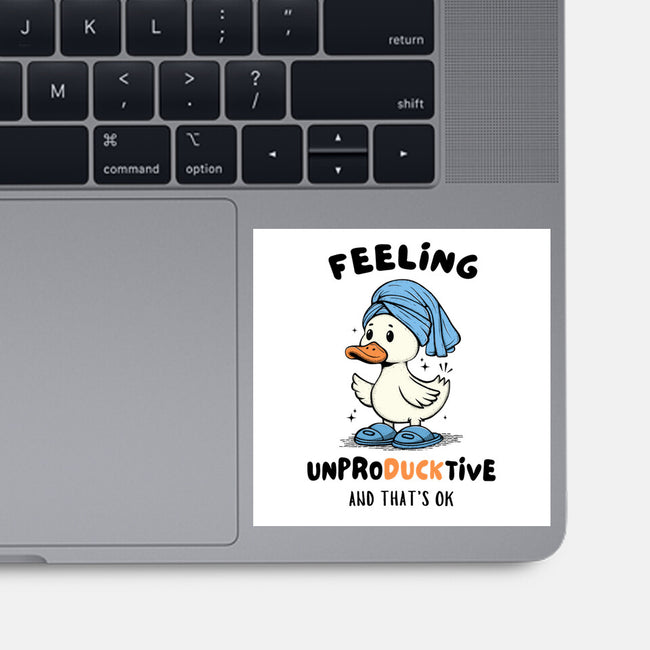 Feeling UnproDUCKtive-None-Glossy-Sticker-Trendlory