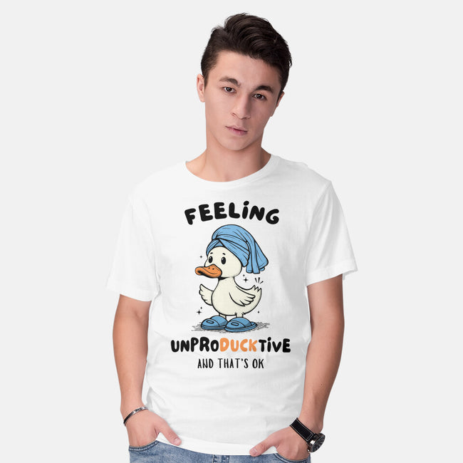 Feeling UnproDUCKtive-Mens-Basic-Tee-Trendlory