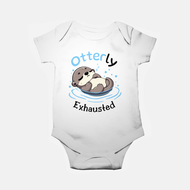 Otterly Exhausted-Baby-Basic-Onesie-Trendlory