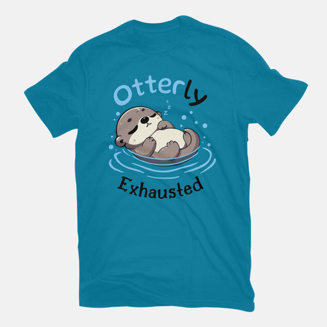 Otterly Exhausted-Womens-Fitted-Tee-Trendlory