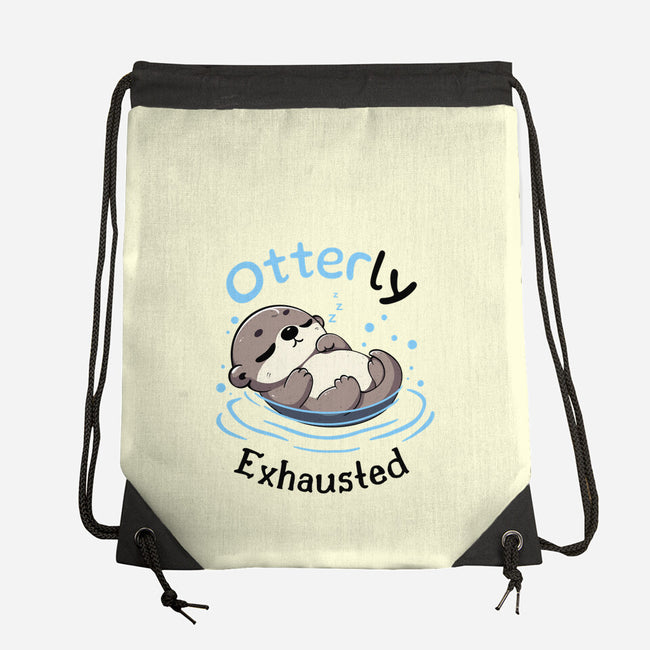 Otterly Exhausted-None-Drawstring-Bag-Trendlory