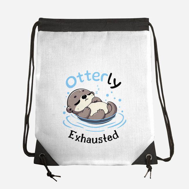 Otterly Exhausted-None-Drawstring-Bag-Trendlory