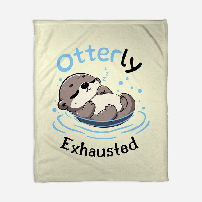Otterly Exhausted-None-Fleece-Blanket-Trendlory