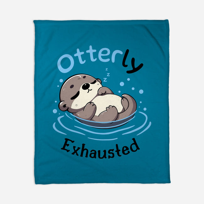 Otterly Exhausted-None-Fleece-Blanket-Trendlory