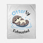 Otterly Exhausted-None-Fleece-Blanket-Trendlory