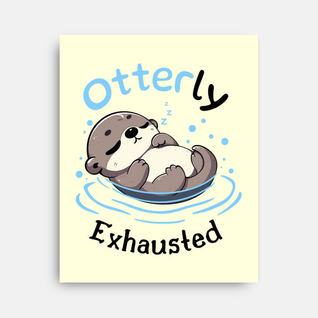 Otterly Exhausted-None-Stretched-Canvas-Trendlory