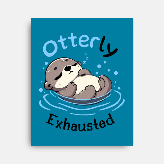 Otterly Exhausted-None-Stretched-Canvas-Trendlory