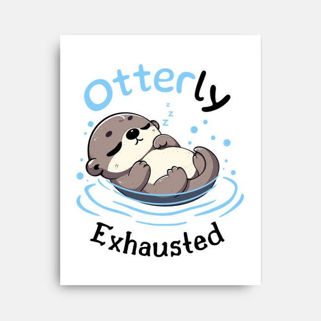 Otterly Exhausted-None-Stretched-Canvas-Trendlory
