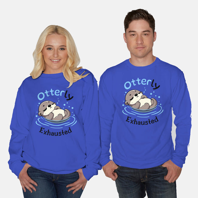 Otterly Exhausted-Unisex-Crew Neck-Sweatshirt-Trendlory