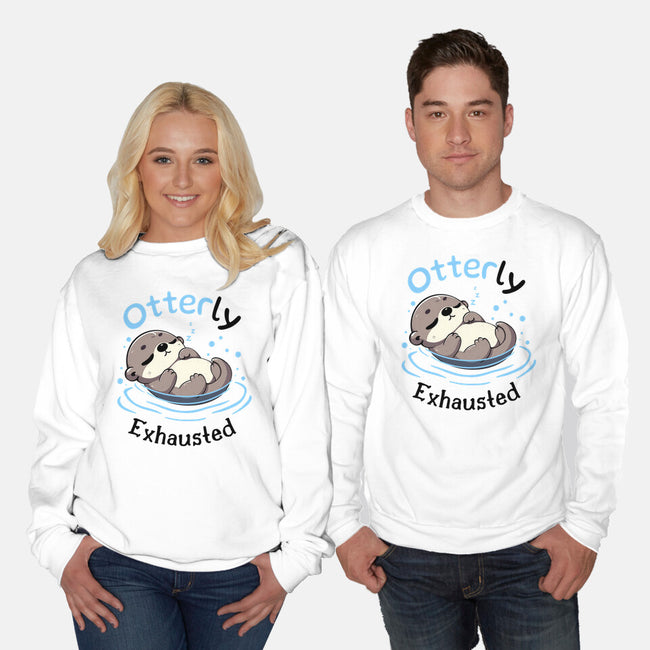 Otterly Exhausted-Unisex-Crew Neck-Sweatshirt-Trendlory
