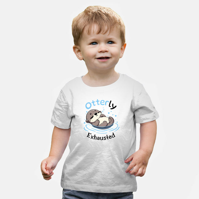 Otterly Exhausted-Baby-Basic-Tee-Trendlory