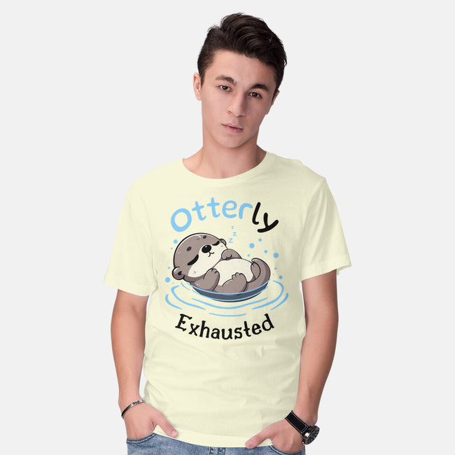 Otterly Exhausted-Mens-Basic-Tee-Trendlory