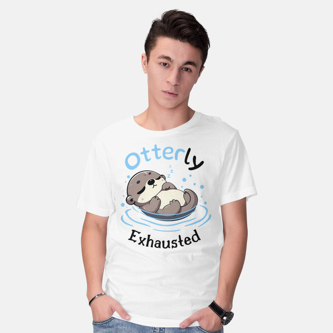 Otterly Exhausted-Mens-Basic-Tee-Trendlory