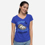 Otterly Exhausted-Womens-V-Neck-Tee-Trendlory