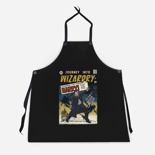 Journey Into Wizardry-Unisex-Kitchen-Apron-Arinesart