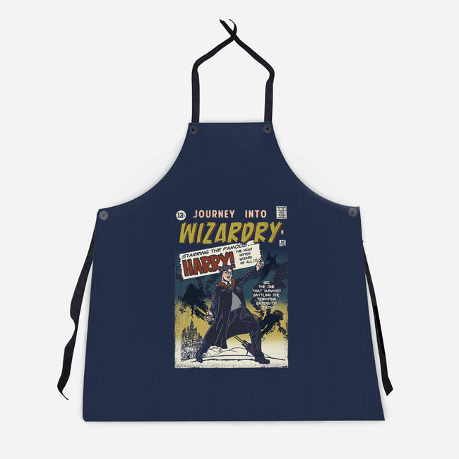 Journey Into Wizardry-Unisex-Kitchen-Apron-Arinesart