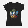 Magical Animal Family-Womens-V-Neck-Tee-Vallina84