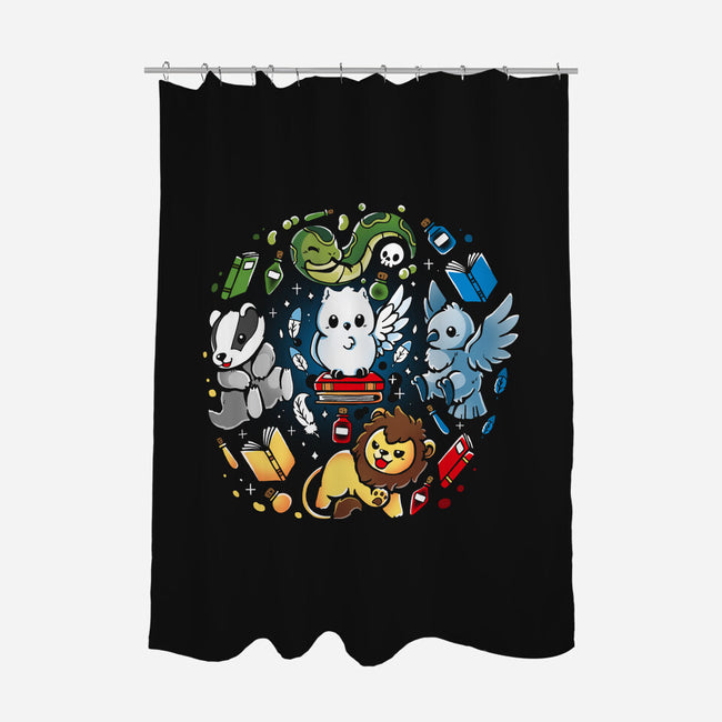 Magical Animal Family-None-Polyester-Shower Curtain-Vallina84