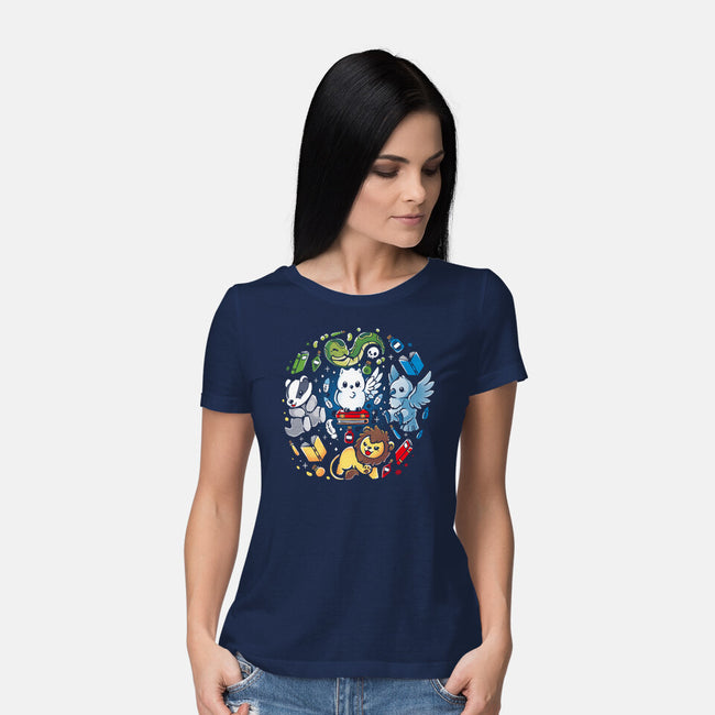 Magical Animal Family-Womens-Basic-Tee-Vallina84