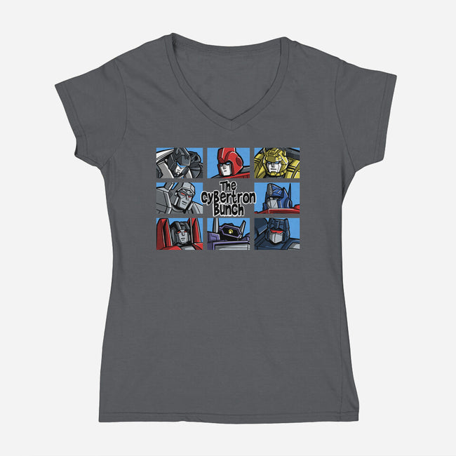 The Transformers Bunch-Womens-V-Neck-Tee-zascanauta
