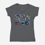 The Transformers Bunch-Womens-V-Neck-Tee-zascanauta