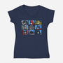 The Transformers Bunch-Womens-V-Neck-Tee-zascanauta