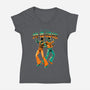 Disco Nostalgia-Womens-V-Neck-Tee-Hafaell