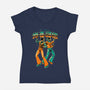 Disco Nostalgia-Womens-V-Neck-Tee-Hafaell