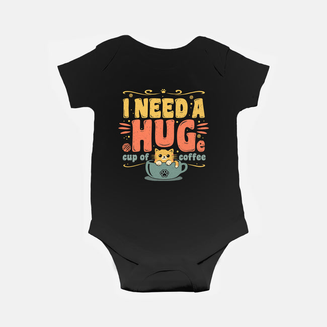 I Need A HUGe Coup Of Coffee-Baby-Basic-Onesie-erion_designs