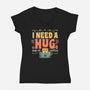 I Need A HUGe Coup Of Coffee-Womens-V-Neck-Tee-erion_designs