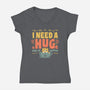 I Need A HUGe Coup Of Coffee-Womens-V-Neck-Tee-erion_designs