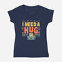 I Need A HUGe Coup Of Coffee-Womens-V-Neck-Tee-erion_designs