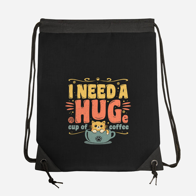 I Need A HUGe Coup Of Coffee-None-Drawstring-Bag-erion_designs
