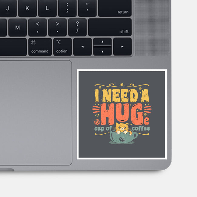 I Need A HUGe Coup Of Coffee-None-Glossy-Sticker-erion_designs