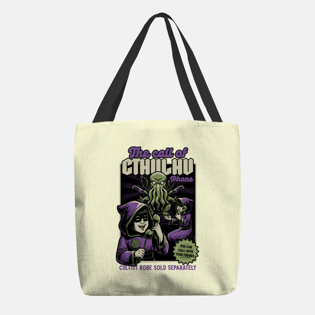 Cthulhu Phone Toy-None-Basic Tote-Bag-Studio Mootant
