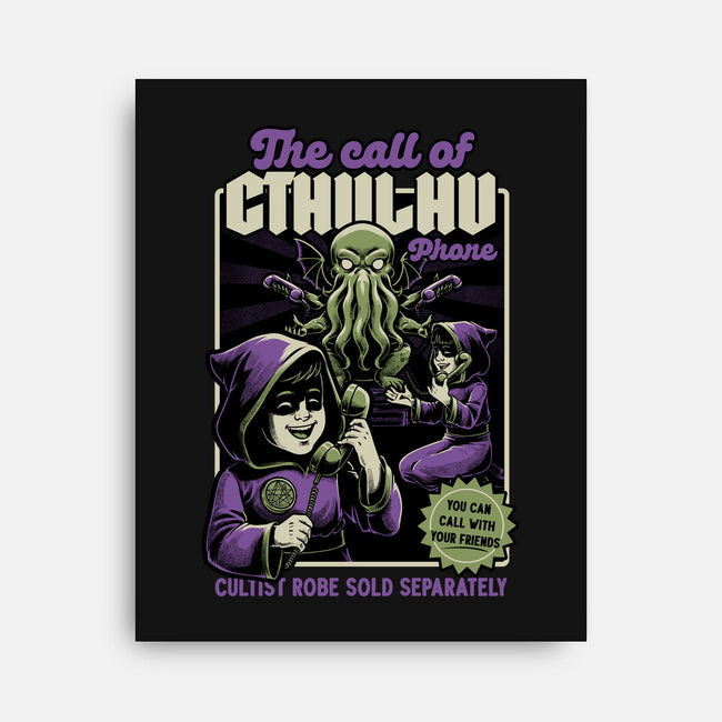 Cthulhu Phone Toy-None-Stretched-Canvas-Studio Mootant