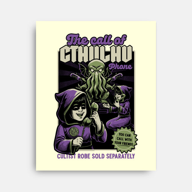 Cthulhu Phone Toy-None-Stretched-Canvas-Studio Mootant