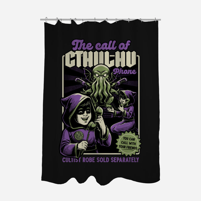 Cthulhu Phone Toy-None-Polyester-Shower Curtain-Studio Mootant