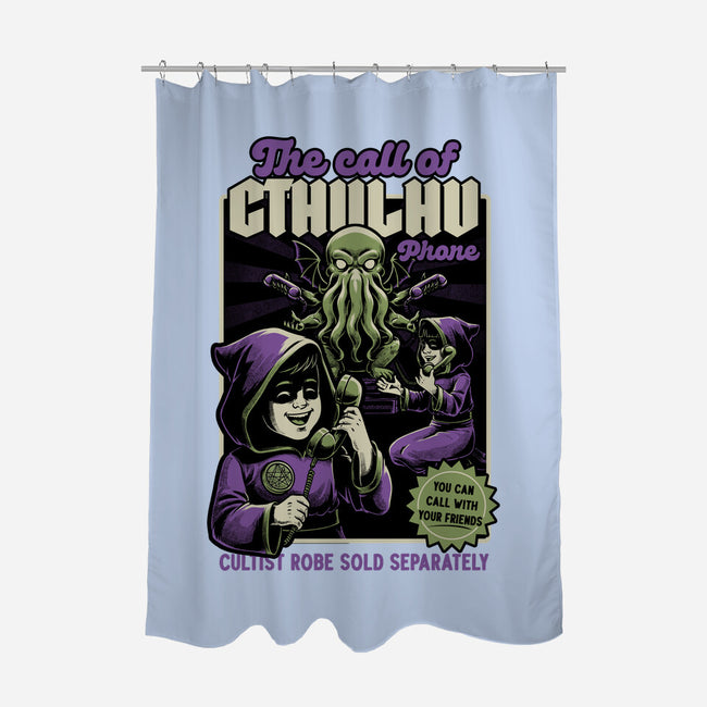 Cthulhu Phone Toy-None-Polyester-Shower Curtain-Studio Mootant