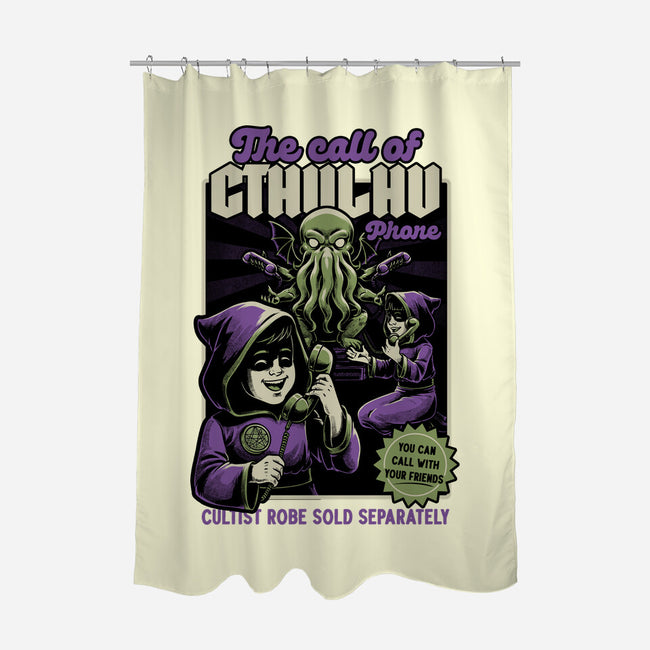 Cthulhu Phone Toy-None-Polyester-Shower Curtain-Studio Mootant