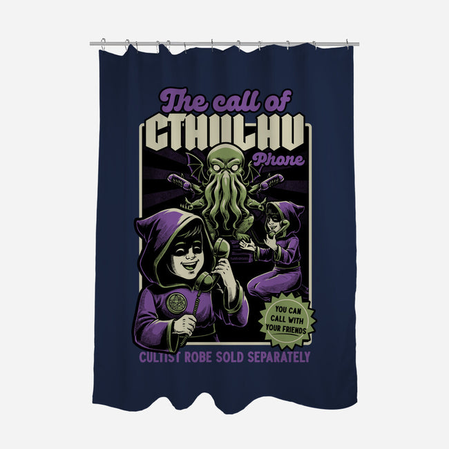 Cthulhu Phone Toy-None-Polyester-Shower Curtain-Studio Mootant