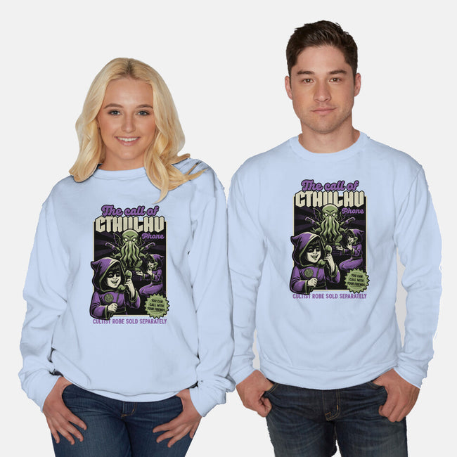 Cthulhu Phone Toy-Unisex-Crew Neck-Sweatshirt-Studio Mootant